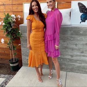 Rachel Parcel Yellow Polka dot dress